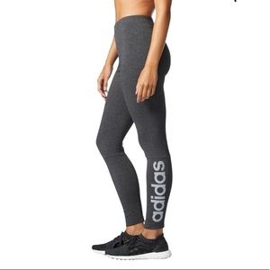 Adidas Leggings Dark Gray/ Silver Metallic